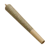 Tightly rolled pre-roll blunt photographed against a solid black background